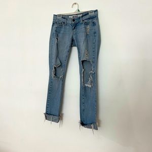 Brandy Melville Low Rise, Distressed Jeans